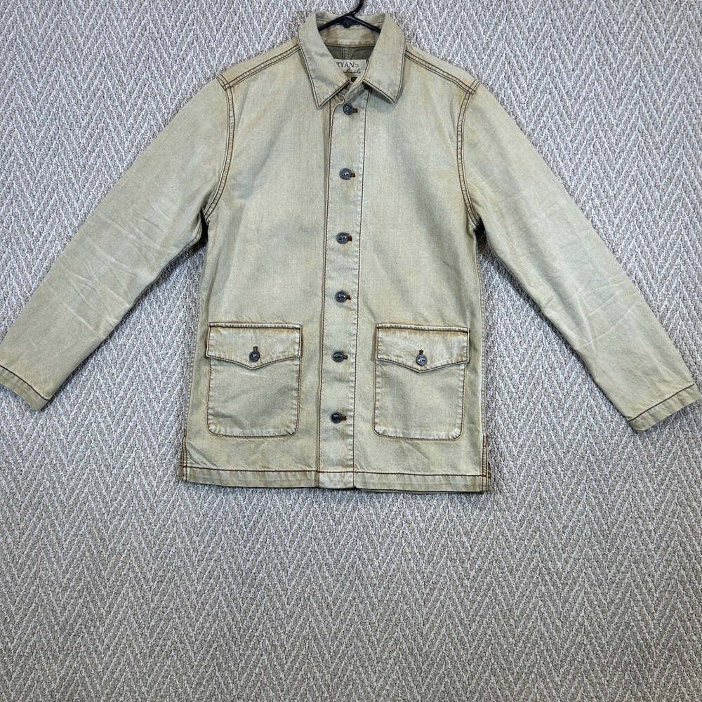 Ryan Michael Jacket Mens Small Cotton Denim Western Chore Rockabilly Rodeo